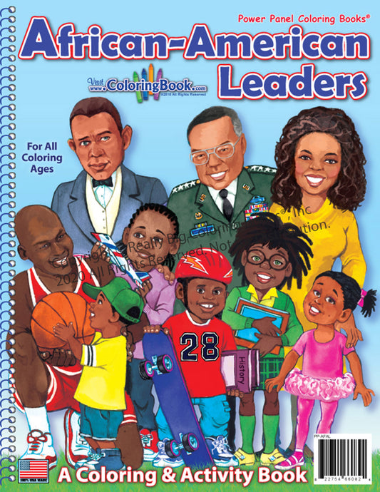 African American Leaders Power Panel Coloring Book vol. 1 Case Pack (12)