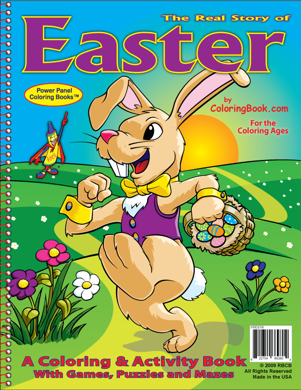 24 Pack Easter Fun Coloring Books Display