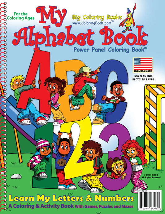 ABC-123 My Alphabet Book Power Panel Coloring Book Case Pack (12)