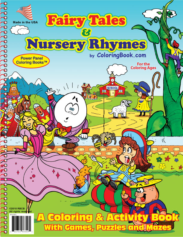 Fairy Tales and Nursery Rhymes Power Panel Coloring Book Case Pack (12)