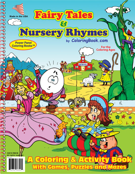 Fairy Tales and Nursery Rhymes Power Panel Coloring Book Case Pack (12)