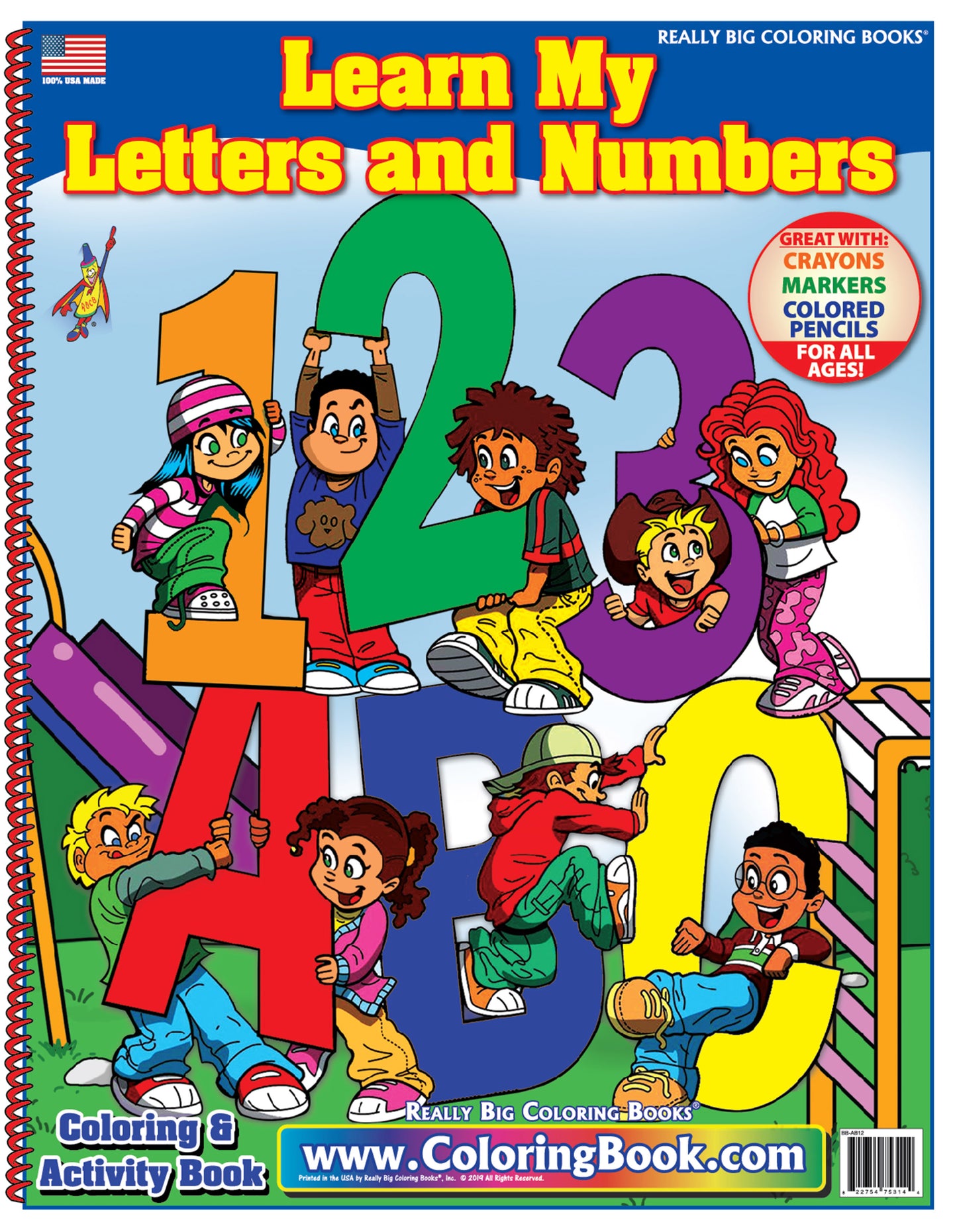 Letters and Numbers Coloring Book Case Pack (12)