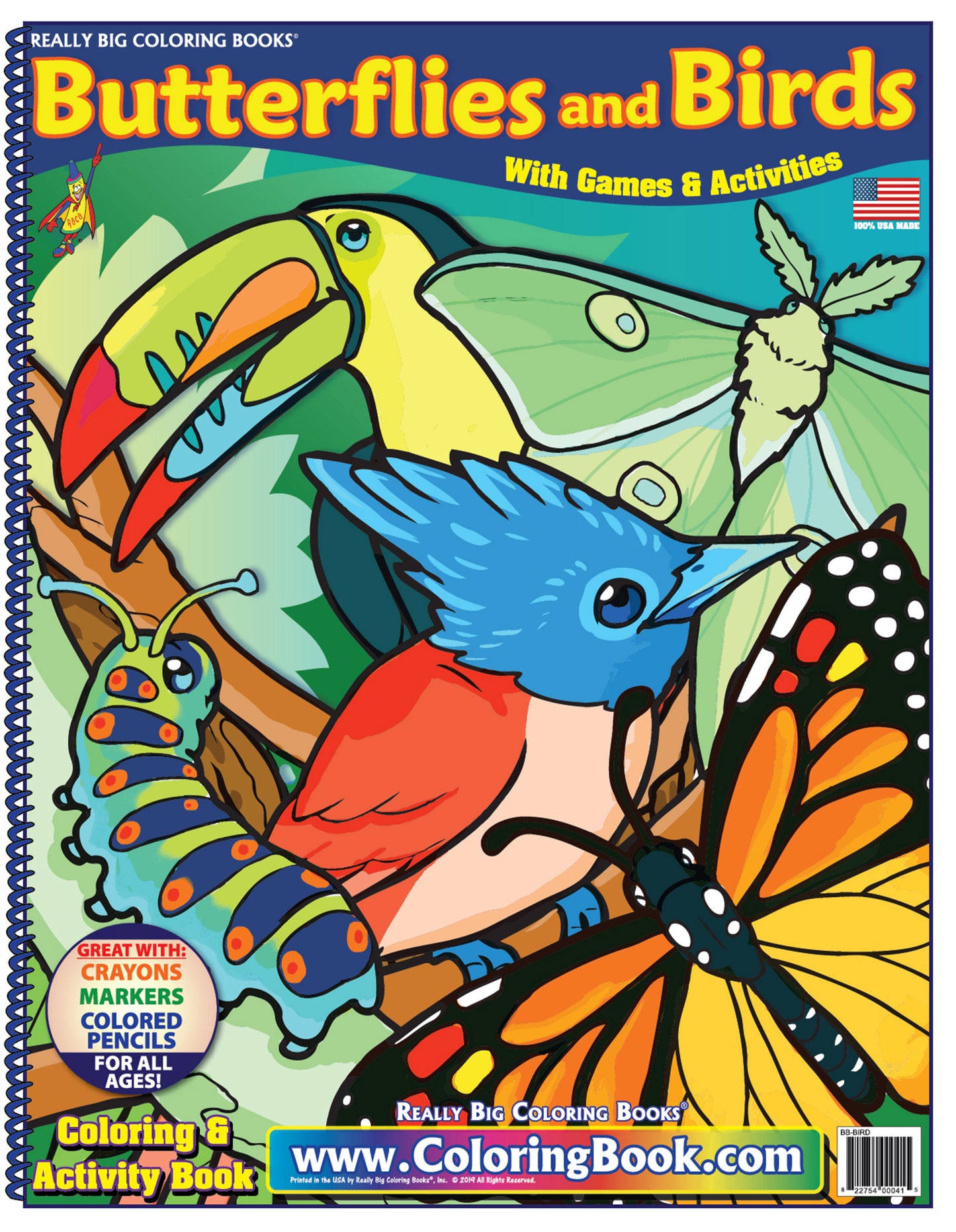 Butterflies and Birds Coloring Book Case Pack (12)