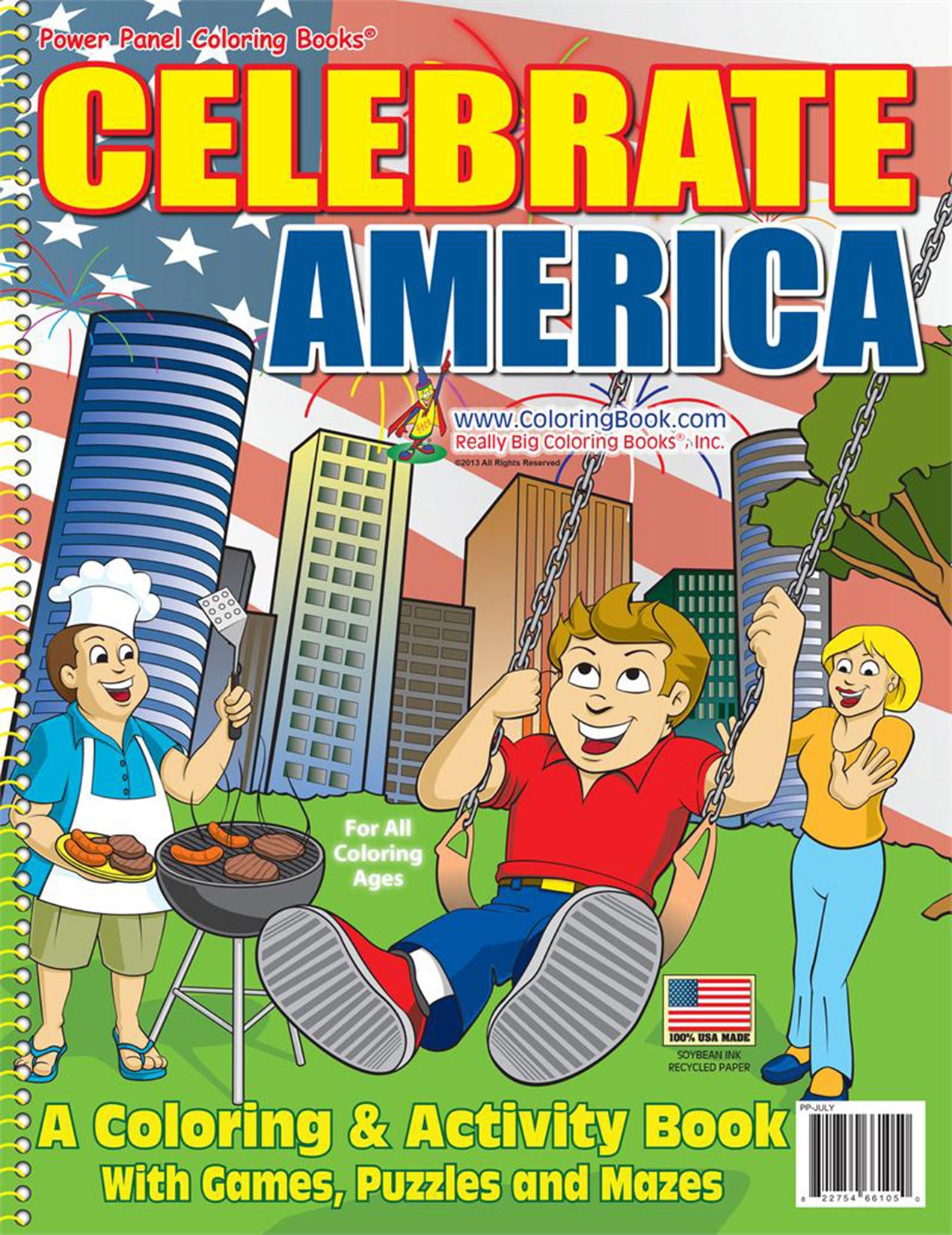 Celebrate America Power Panel Coloring Book Case Pack (12)