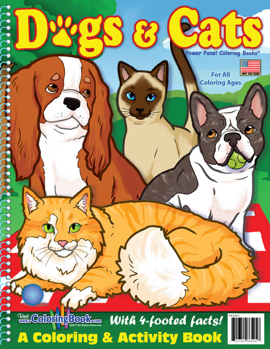 Dogs and Cats Power Panel Coloring Book Case Pack (12)