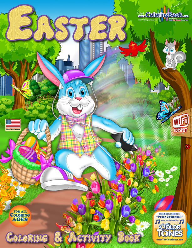 24 Pack Easter Fun Coloring Books Display