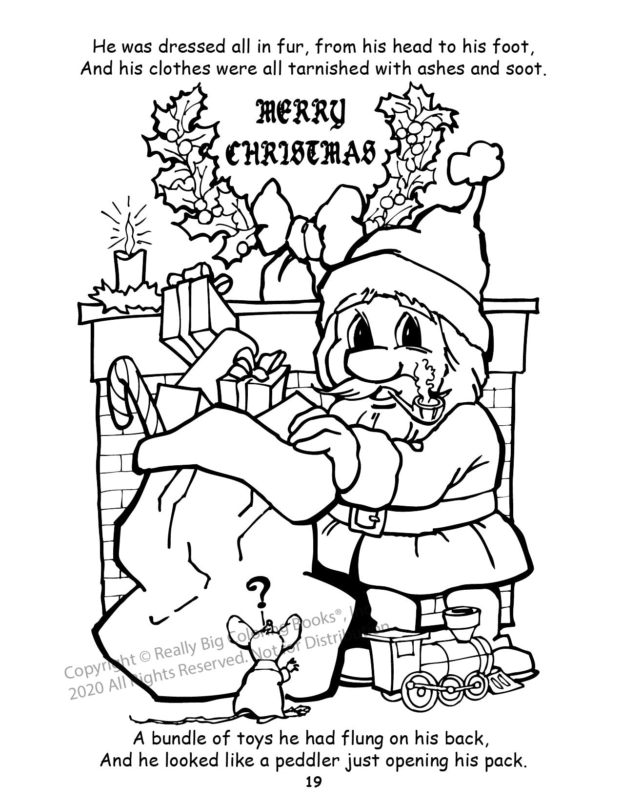 Twas the Night before Christmas Power Panel Coloring Book case Pack (12)