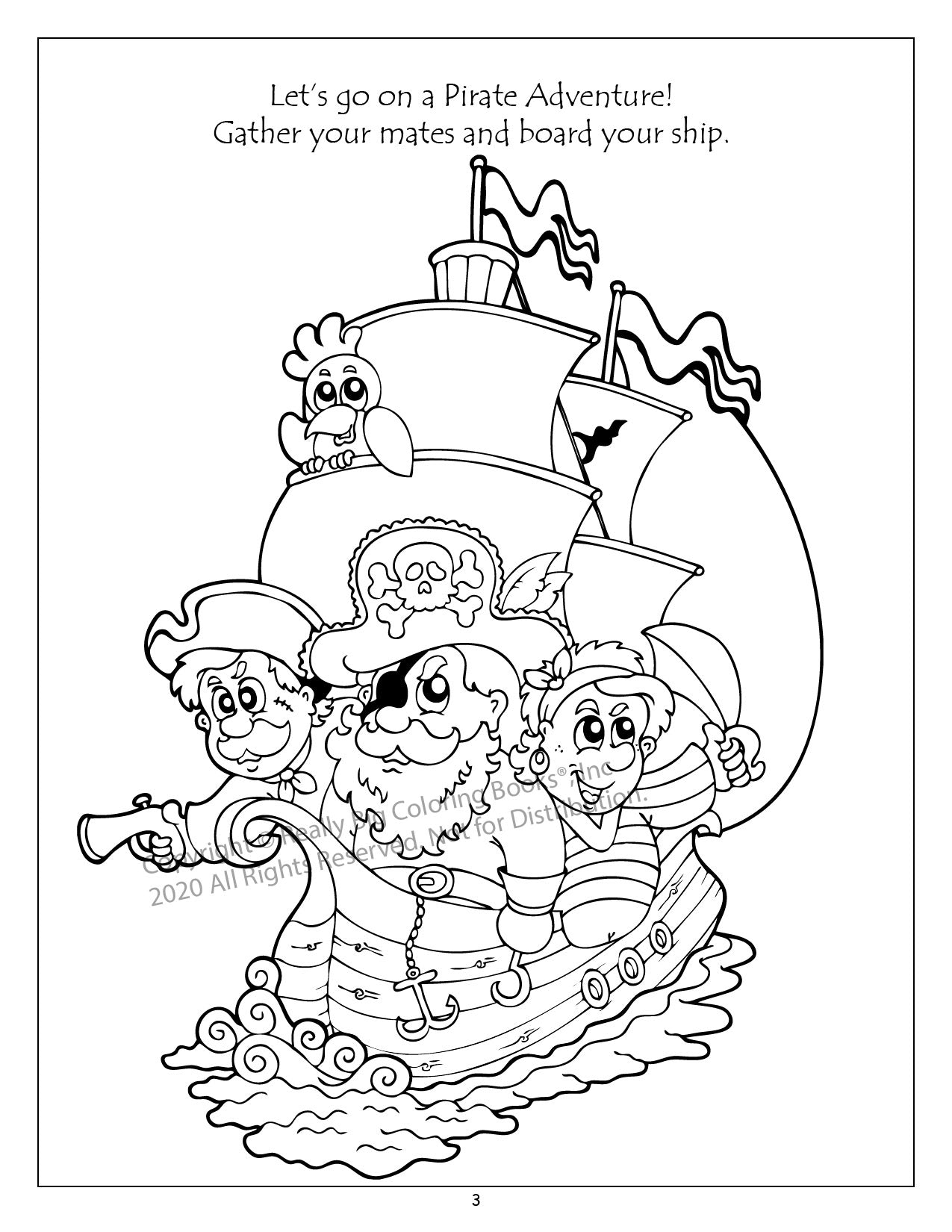 Pirates Treasure Bandits Power Panel Coloring Book Case Pack (12)