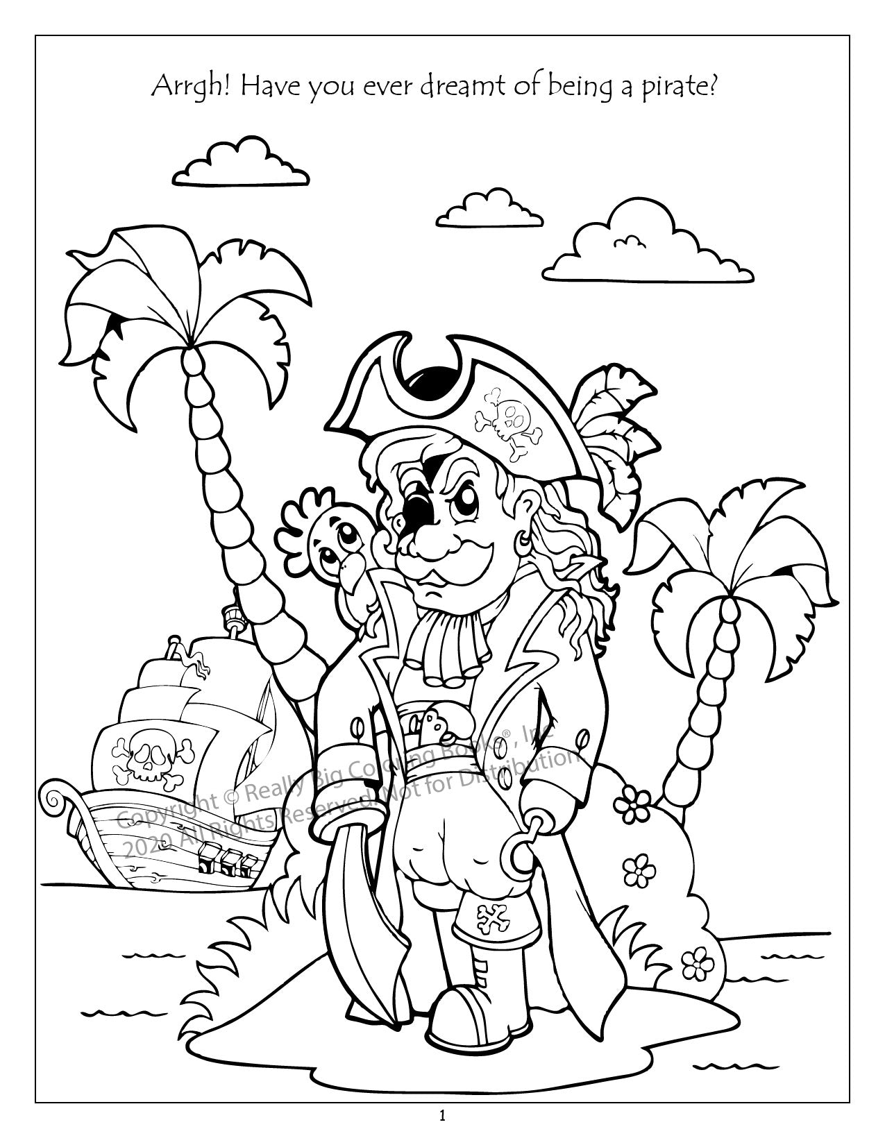 Pirates Treasure Bandits Power Panel Coloring Book Case Pack (12)