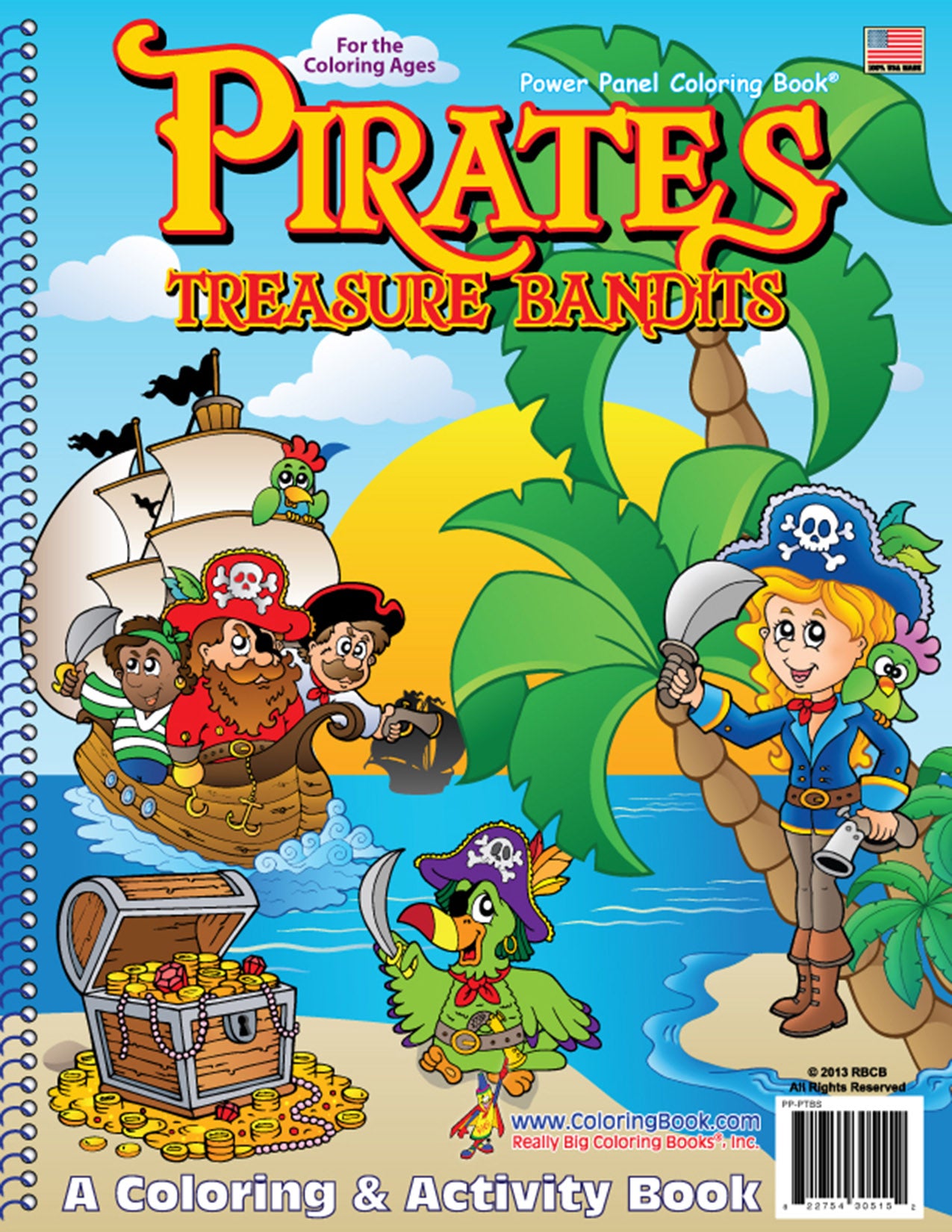 24 Pack Coloring Book Display 12 Pirates and 12 Underwater Adventures