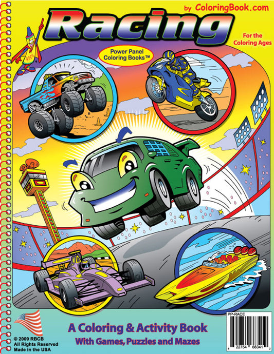 Racing Power Panel Coloring Book Case Pack (12)