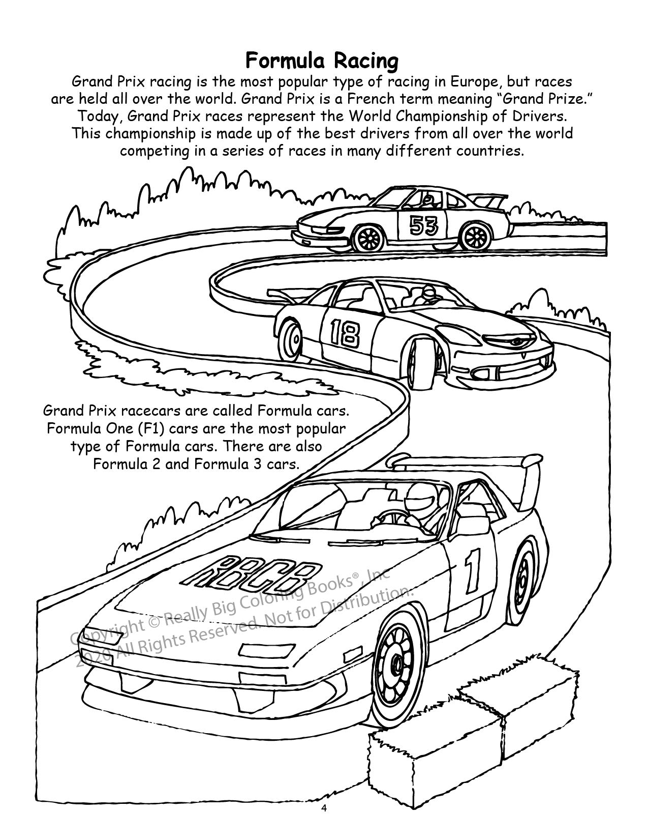 Racing Power Panel Coloring Book Case Pack (12)