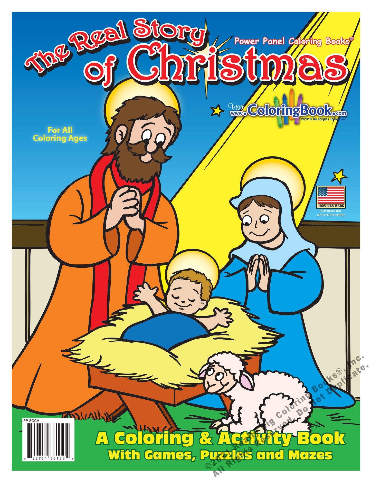 Real Story of Christmas Power Panel Coloring Book Case Pack (12)