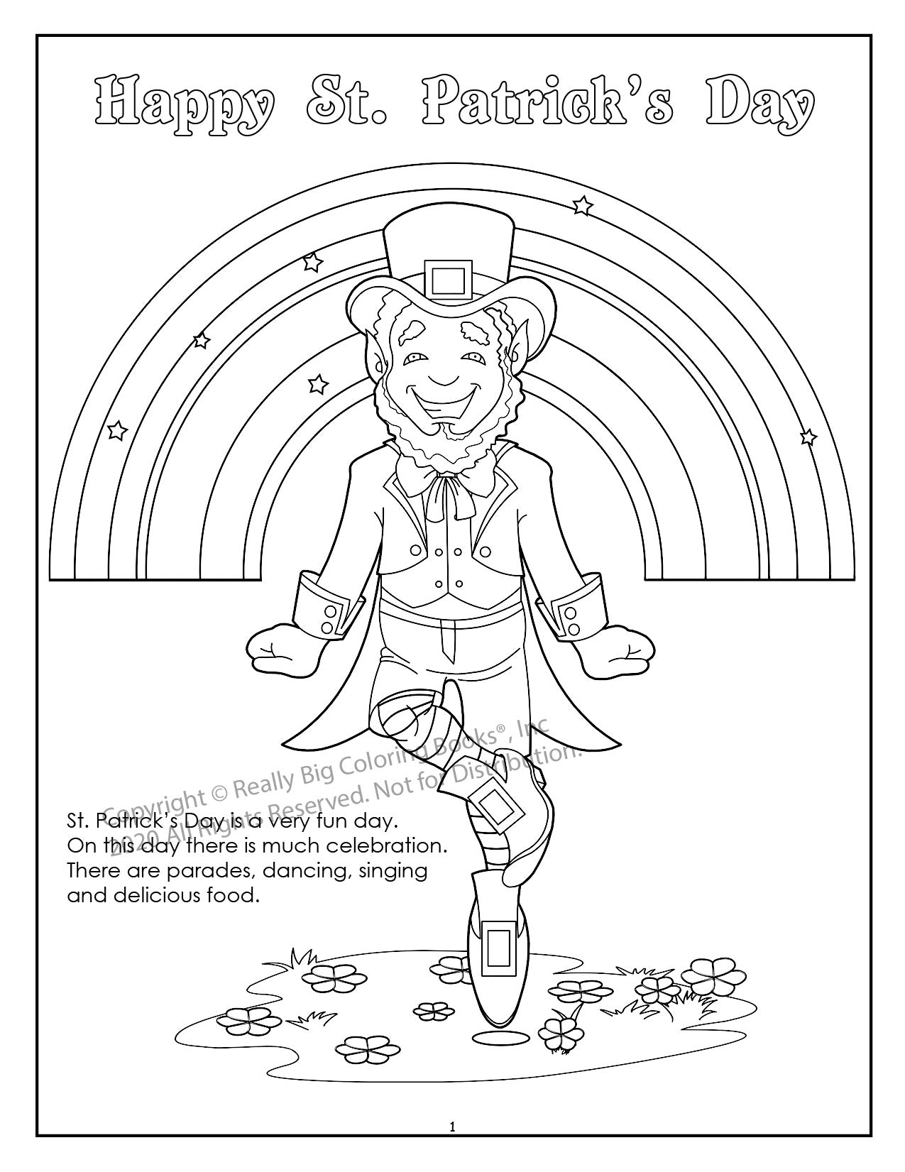 Celebrating St. Patrick's Day Power Panel Coloring Book Case Pack (12)