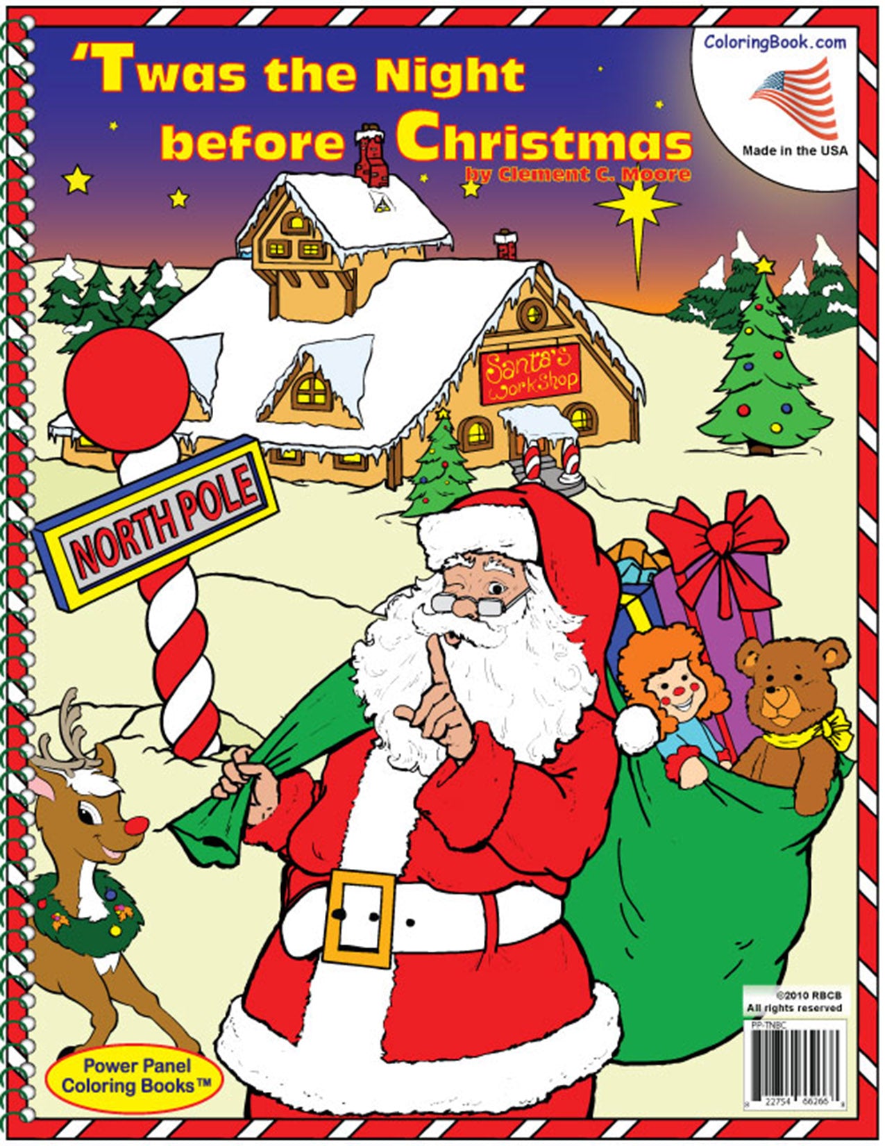 Twas the Night before Christmas Power Panel Coloring Book case Pack (12)