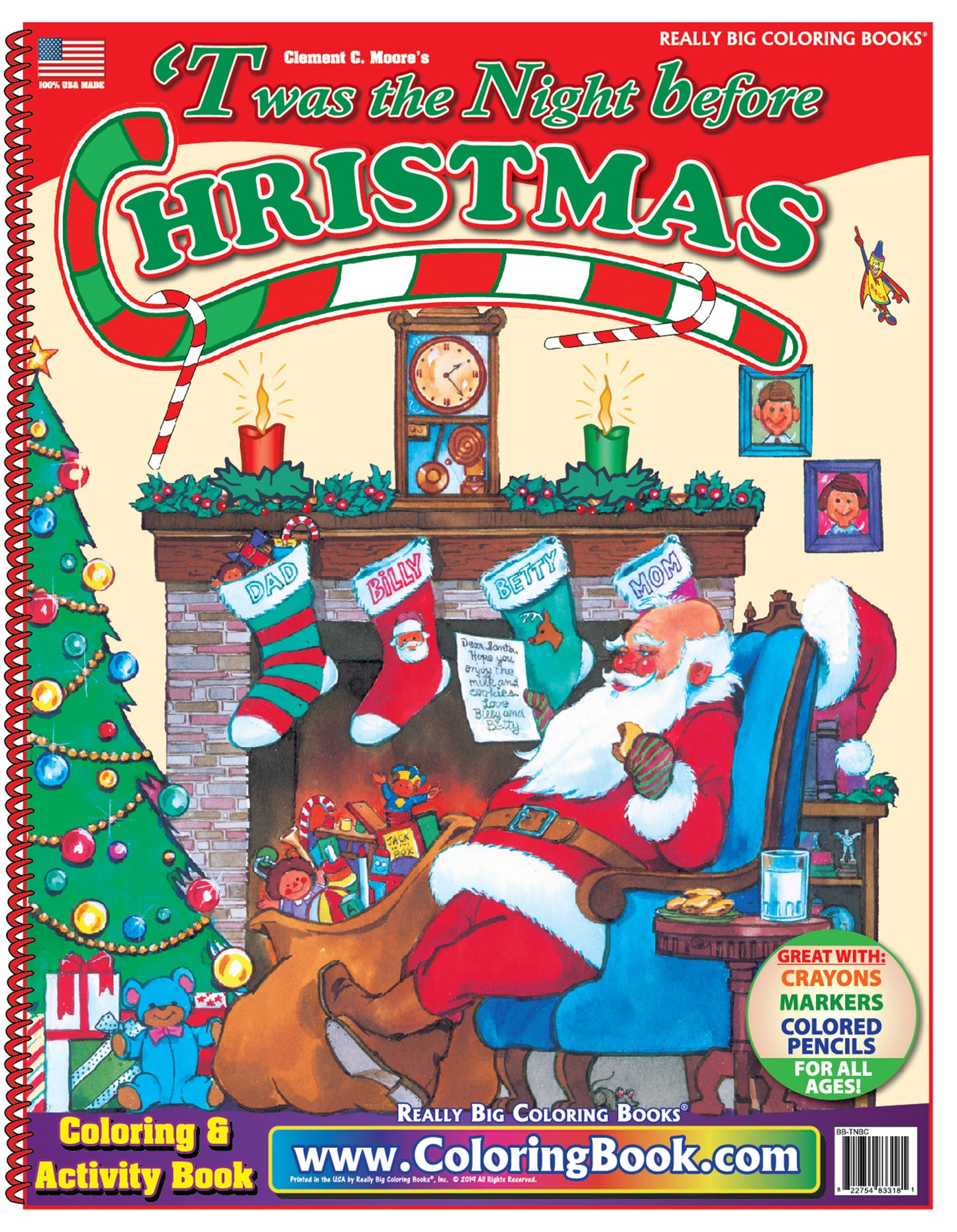 Twas the Night Before Christmas Coloring Book Case Pack (12)