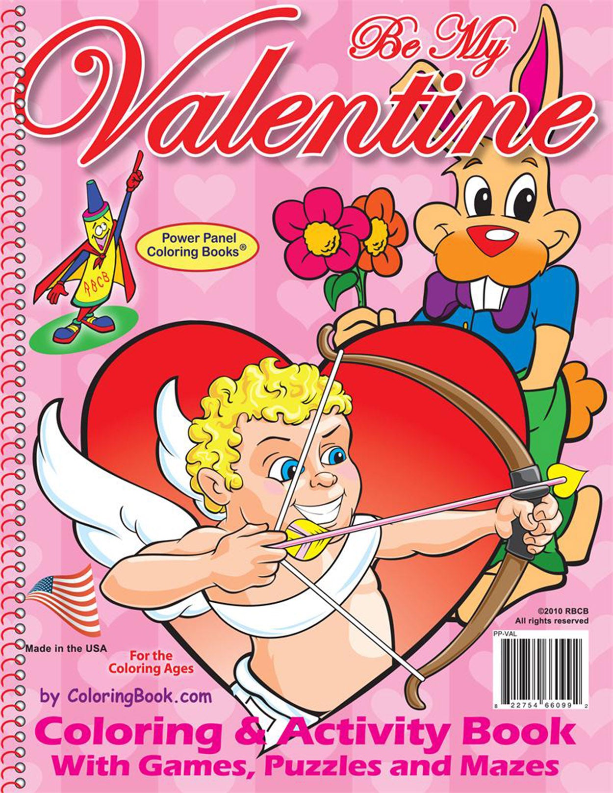 24 Pack Coloring Book Display 12 Valentines Day and 12 St. Patrick's Day