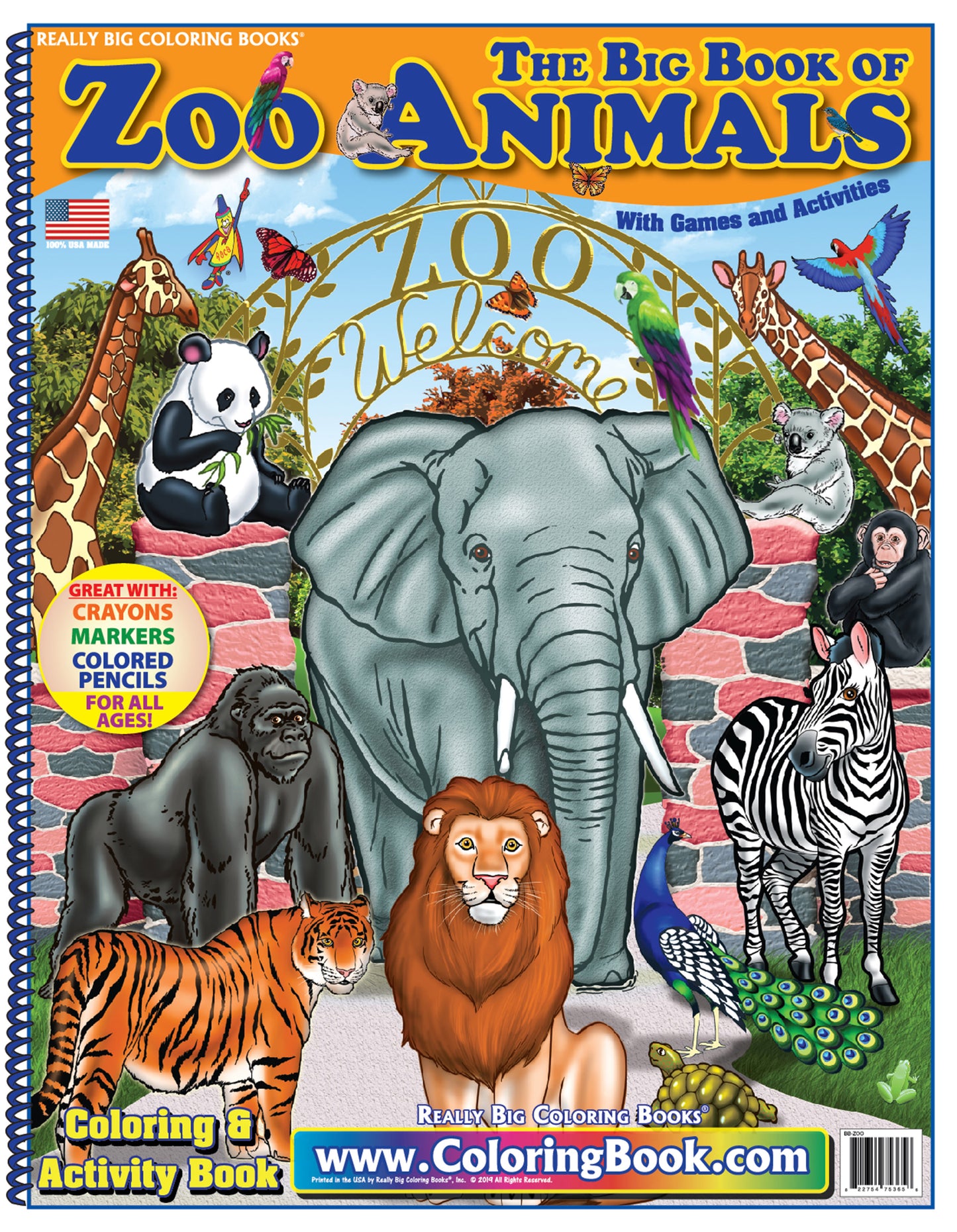 Zoo Animals Coloring Book Case Pack (12)